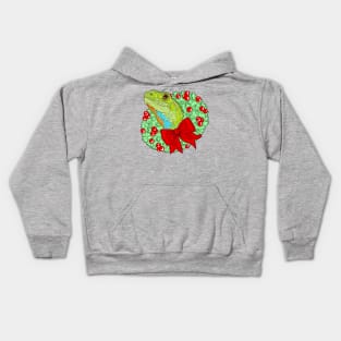 Lizard Be Merry Christmas With Background Kids Hoodie